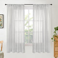 BGment Light Grey Linen Curtains 63 Inches Long by BGment