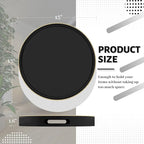 MAONAME Black Decorative Tray for Coffee Table, Modern Round Serving Tray - Image 2