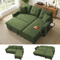KCGKCG 82" L Shaped Sleeper Sofa Bed, Pull Out Sectional Couch by KCGKCG