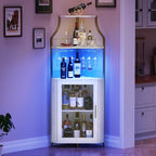 GarveeHome Corner Bar Wine Cabinet - Image 3