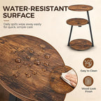 BEWISHOME Round Side Table, 3-Tier End Table, Nightstand - Image 8
