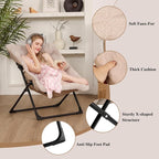 Comfy Saucer Chair for Adults, Soft Faux Fur Bedroom Chair - Image 6