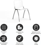 Flash Furniture HERCULES Series 880 lb. Capacity White Plastic Stack Chair - Image 5
