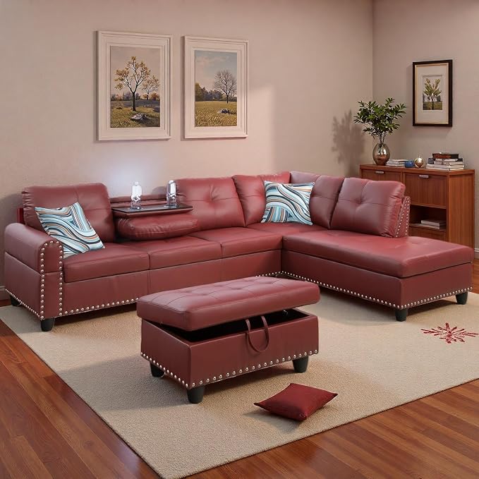 97.5" L Shaped Couch Set, Modular Sectional Couches - Image 7