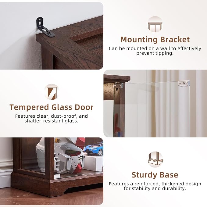 LELELINKY Farmhouse Display Cabinet - Image 5