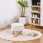 Wimarsbon Storage Ottoman, Modern Round Footrest - Image 6