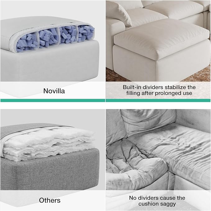 Novilla Modular Cloud Couch, Modern Sectional Sofa - Image 11