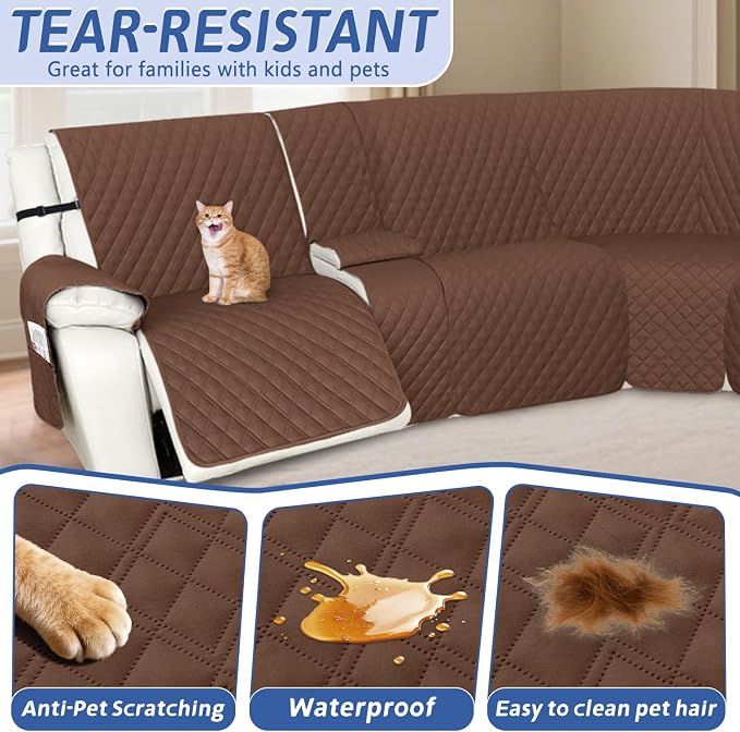 Arfntevss Recliner Sectional Couch Covers 1OO% Waterproof L Shape Sofa Cover - Image 5