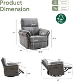 Oversized Power Recliner Chair Swivel Glider - Image 2