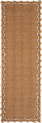 GarveeHome 2.5x8 Scalloped Washable Runner Rug Non Slip Hallway Kitchen Rug | - Image 5