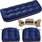 1 MIDDLE ONE Wicker Chair Cushions 3 Pieces Set by 1MIDDLEONE