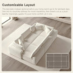 130" Oversized Boneless Cloud Couch, Modular Sectional Couches - Image 10