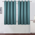 Blackout Curtains 52 x 45 inch/Sea Teal Curtains Set of 2 Panels/Thermal by Lemomo