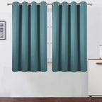 Blackout Curtains 52 x 45 inch/Sea Teal Curtains Set of 2 Panels/Thermal by Lemomo