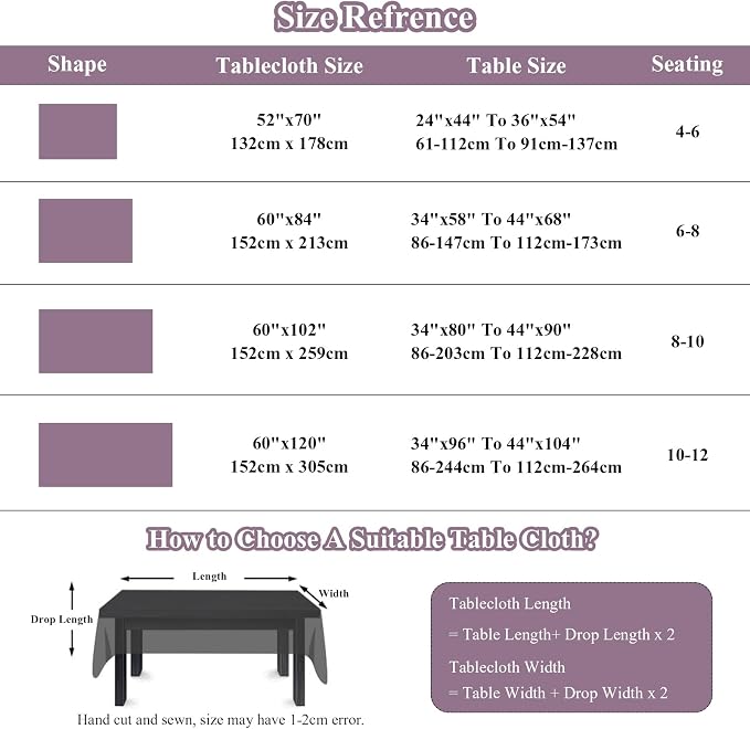 VClife Tablecloth Linen Texture Tablecloth - Image 5