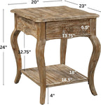 Austerity Rustic Solid Wood End Table - Image 3
