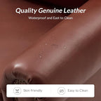 60" Wide Genuine Leather Chesterfield Loveseat, 2 Seat Leather Sofa - Image 6