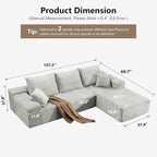 107.5" Cloud Sectional Couch - Image 2