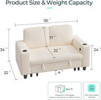 LINSY HOME Loveseat Sofa with Storage - Image 2