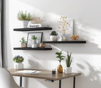 YYWUOJJ Wood Floating Shelves for Wall Decor, Rustic Wall Shelves for Bedroom - Image 7