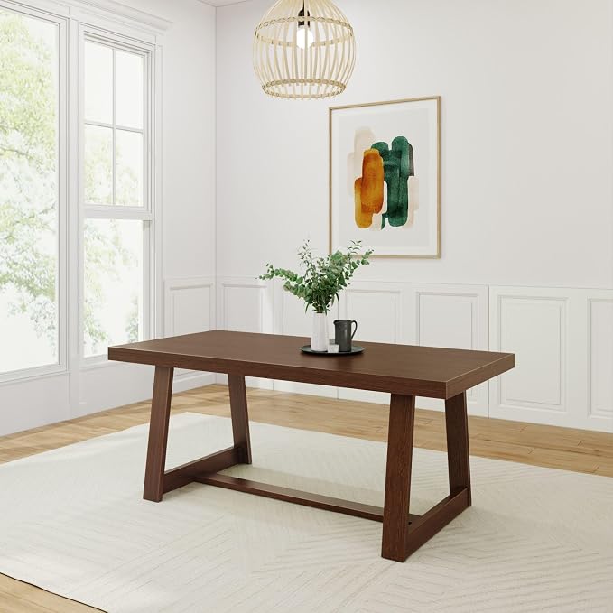 Plank+Beam 72 Inch Farmhouse Dining Table, Solid Wood Rustic Kitchen Table - Image 7