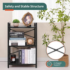 Yoobure Bookshelf Small Book Shelf, Solid Industrial 3 Tier Shelf Bookcase - Image 4