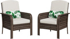 GarveeLife 2-Piece Wicker Chair Set, Comfortable, - Image 7