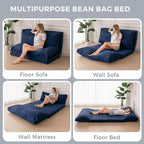 MAXYOYO Folding Sofa Bed, Extra Thick and Long Floor Sofa Convertible Sleeper - Image 3