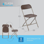 Flash Furniture Hercules Series Plastic Folding Chair Brown - Image 3