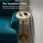 Small Round Gold Side Table, Drink Table - Image 5