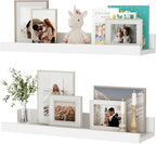 Floating Shelves for Wall, 16 inch Wood Floating Shelves Set of 2, Picture by Unknown