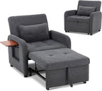 Convertible Sleeper Chair-Fabric Futon Sofa Bed, Single Sleeper Sofa, Small - Image 8
