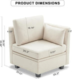Weture Corner Seat Module for Modular Sectional Sofa, Convertible Sectional - Image 3