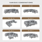 Lexicon 120 Inch Modular Sectional Sofa - Image 5