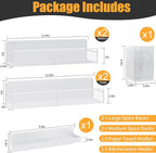 Magnetic Spice Rack for Refrigerator, 6 Pack Metal Magnetic Shelf White - Image 2