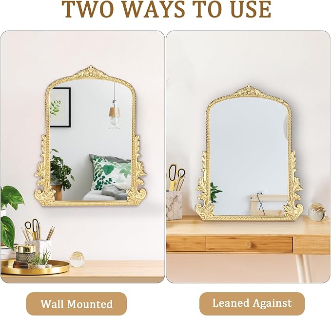 Vintage Small Arched Mirror, 17 * 12in Wall Mounted Vanity Mirror - Image 5