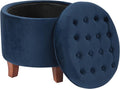 HomePop by Kinfine Fabric Upholstered Round Storage Ottoman by HomePop