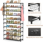 LANTEFUL 10 Tiers Shoe Rack 50 Pairs Large Capacity Tall Shoe Organizer Sturdy - Image 4