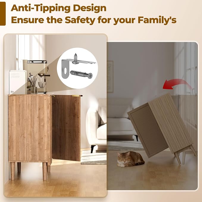 Sideboard Buffet Storage Cabinet - Image 7