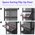 Display Cabinet with Acrylic Glass Doors, 5-Tiers Curio Cabinet with LED - Image 5