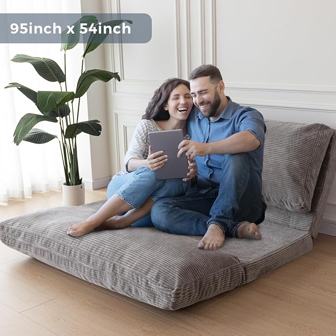 MAXYOYO Folding Sofa Bed, Extra Thick and Long Floor Sofa Convertible Sleeper - Image 8
