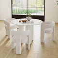 RIVOVA Modern Barrel Dining Chairs Set of 3, Velvet Upholstered Accent Side by RIVOVA