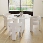 RIVOVA Modern Barrel Dining Chairs Set of 3, Velvet Upholstered Accent Side by RIVOVA