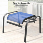ONBRILL Outdoor Ottoman Set of 2, All Weather Outdoor Foot Stool - Image 8