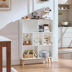 LEYAOYAO Cube Bookshelf 3 Tier Mid-Century White Modern Bookcase - Image 6