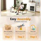 VINGLI 28" Wide Plush Upholstery Sling Modern Accent Chair - Image 8
