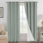 H.VERSAILTEX Linen Curtains 100% Blackout Curtains by HVERSAILTEX