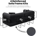 79'' Convertible Sofa Bed, 5-in-1 Folding Boneless Couch, Pull Out Floor Sleeper - Image 6