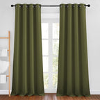 NICETOWN Olive Curtains 96 inches Long, Grommet Thermal Insulated Room by NICETOWN