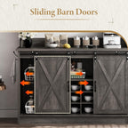 4ever2buy Farmhouse Coffee Bar Cabinet - Image 3